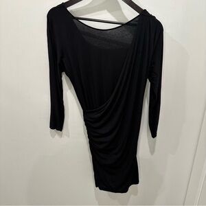 Theory Black Wrap Dress